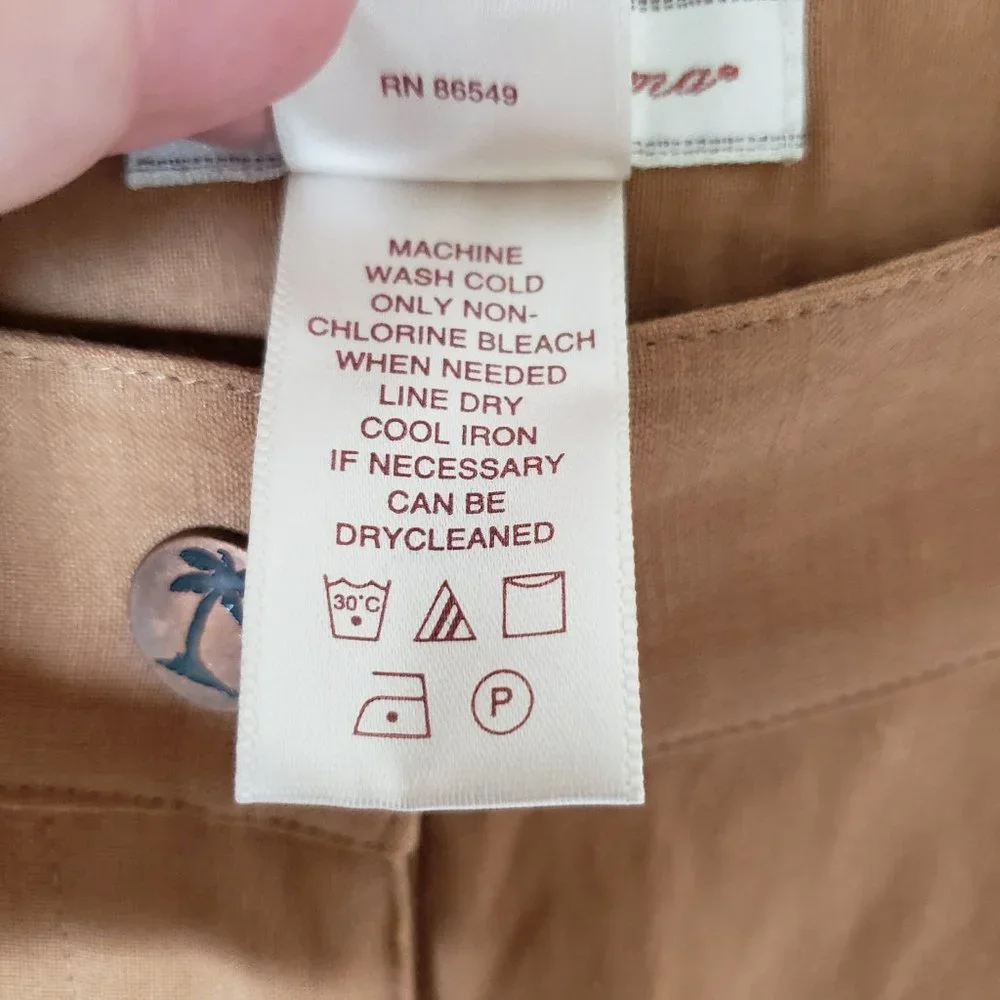 Tommy Bahama Tan Cropped Pants Sz 10 EUC - Picture 4 of 11